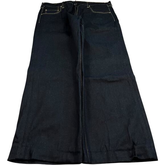 RMC Red Monkey  Selvedge Crane & Mt. Fuji Embroidered Y2K Baggy Wide Leg Jeans - Picture 2 of 5